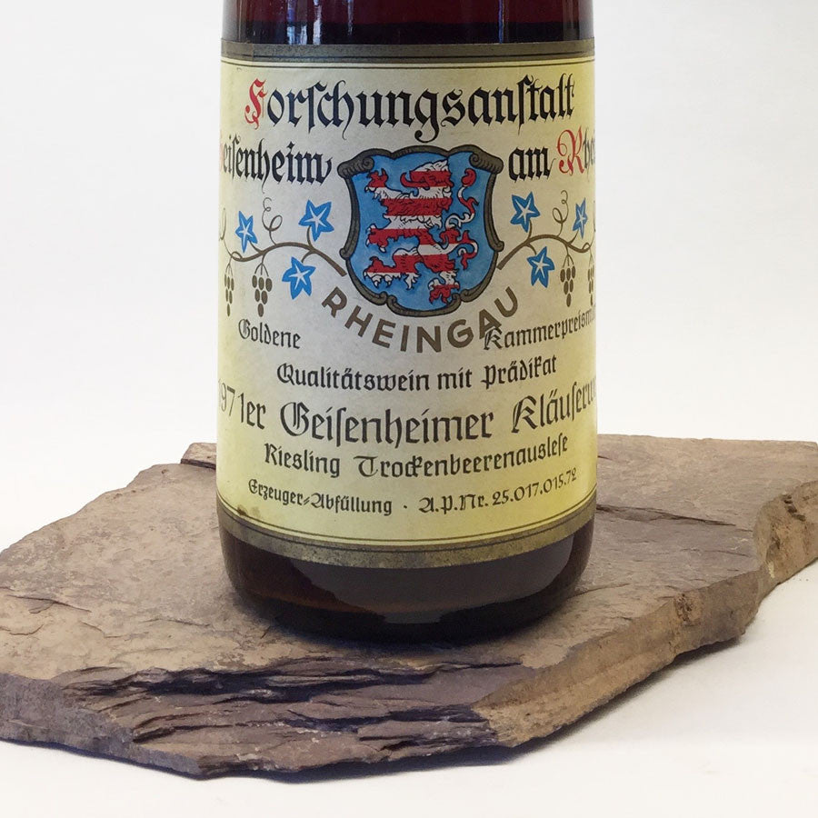 1971 FORSCHUNGSANSTALT GEISENHEIM Geisenheim Kläuserweg, Riesling Trockenbeerenauslese (Balz Col...