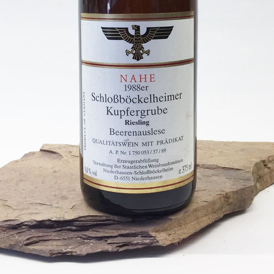 1988 STAATLICHE WEINBAUDOMÄNE NIEDERHAUSEN-SCHLOSSBÖCKELHEIM Schlossböckelheim Kupfergrube, Ries...