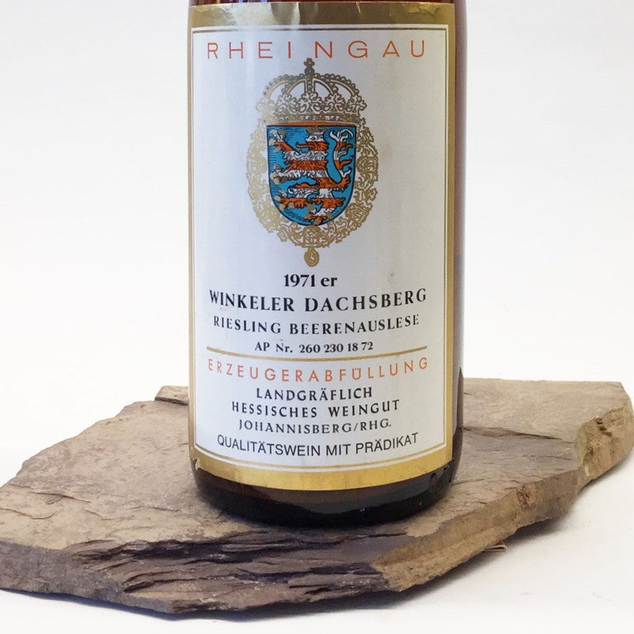 1971 PRINZ VON HESSEN Winkel Dachsberg, Riesling Beerenauslese