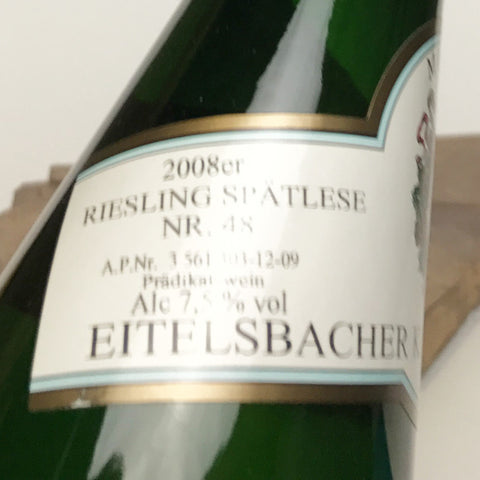 2008 VON BEULWITZ Kasel Nies'chen, Riesling Auslese Alte Reben Goldkapsel Auction 375 ml