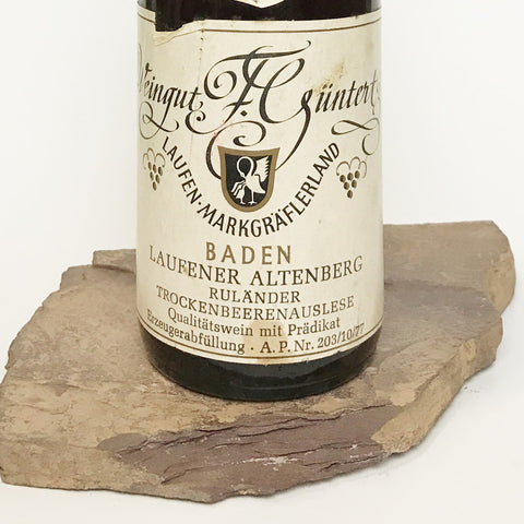 1971 KARL FLACH Edenkoben Schwarzer Letten, Ruländer Trockenbeerenauslese (Balz Collection) 350 ml